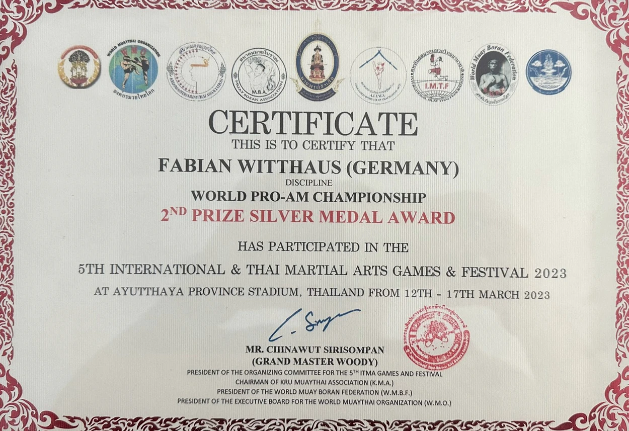 Urkunde Pro-Am World Championships 2023